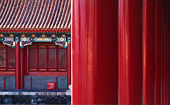 故宫,红柱,大柱,柱子
