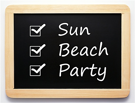 太阳,海滩,聚会,暑假,概念