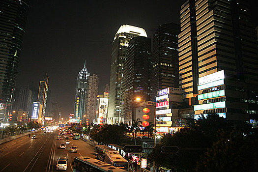 深圳春风路食街夜景