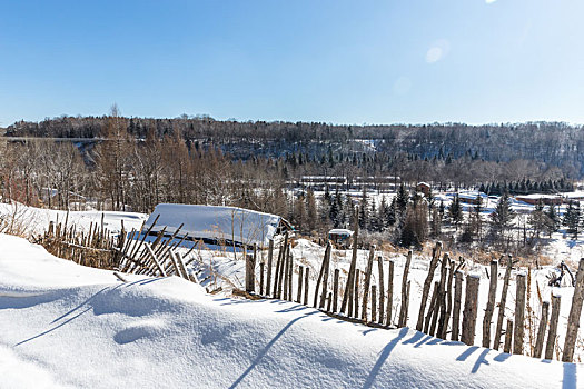 长白山雪景