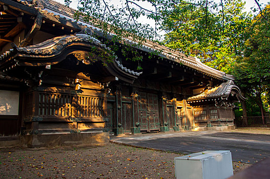 日本东京上野,精致的历史建筑,旧因州池田屋敷黒门