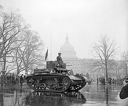 军队,坦克,国会大厦,白天,游行,华盛顿特区,美国,四月,军事,横图