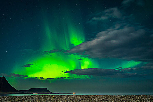 北极光,冰岛