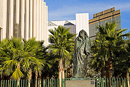 雕塑,户外,博物馆,纪念建筑,洛杉矶,加利福尼亚,美国