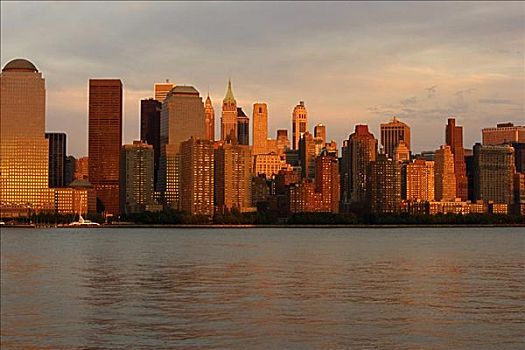 摩天大楼,水岸,曼哈顿,纽约,美国