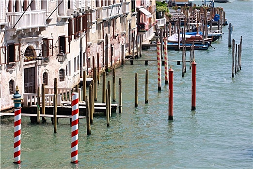 小船,码头,大运河,威尼斯,意大利