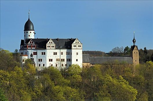 中世纪,城堡,萨克森,德国