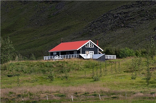 黑色,房子,冰岛