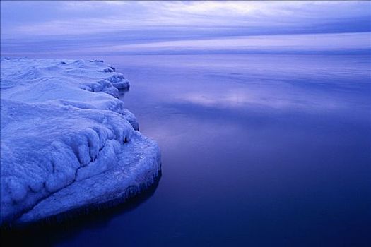 冰,安大略湖,安大略省,加拿大