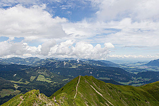 山,山脊,巴伐利亚,德国,欧洲
