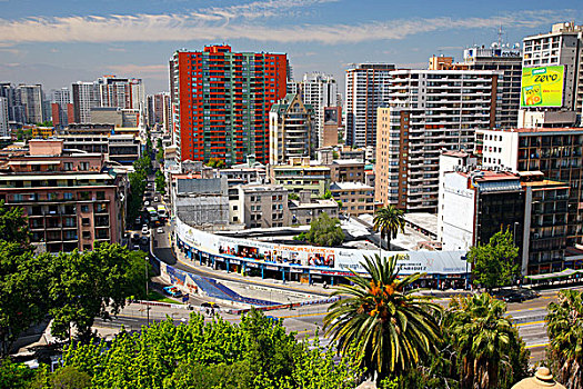 风景,圣地亚哥,智利,南美