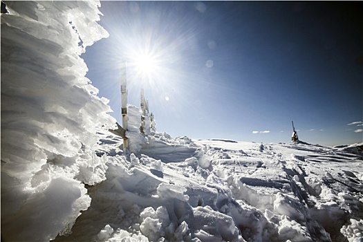 冬天,背景,冰雪