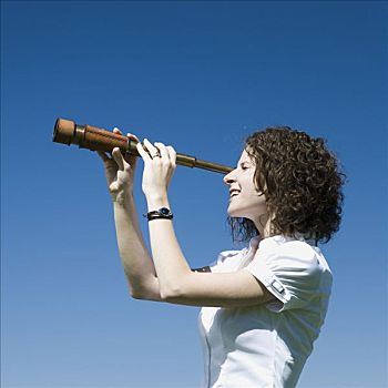 职业女性,小型望远镜,望远镜