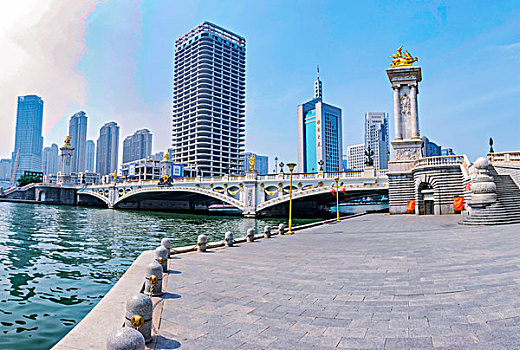 天津海河风光,天津海河风光全景