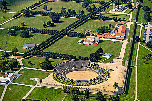 圆形剧场,考古,公园,北莱茵威斯特伐利亚,德国,欧洲