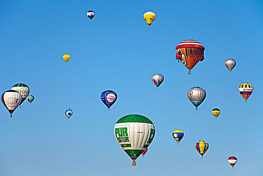 热气球,摩泽尔,气球,节日,机场,莱茵兰普法尔茨州,德国,欧洲
