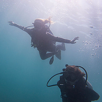 水下视角,潜水,伊斯塔帕,墨西哥