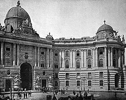 一个,大门,历史,照片,维也纳,奥地利,欧洲