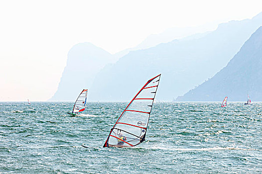 帆板,加尔达湖,意大利