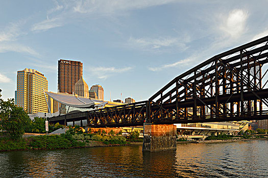 美国,宾夕法尼亚,匹兹堡,桥,跨越,阿勒格尼,河,大幅,尺寸