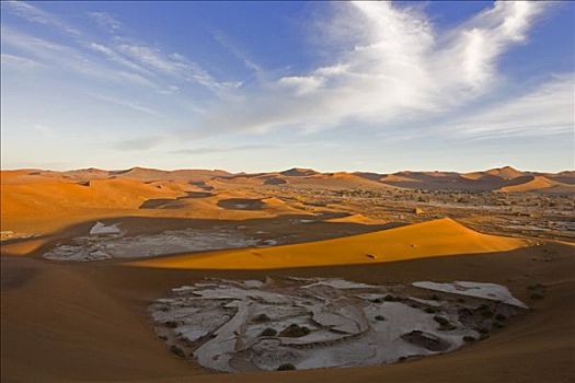 沙丘,干燥,粘土,风景,死亡谷,纳米布沙漠,纳米比亚,非洲
