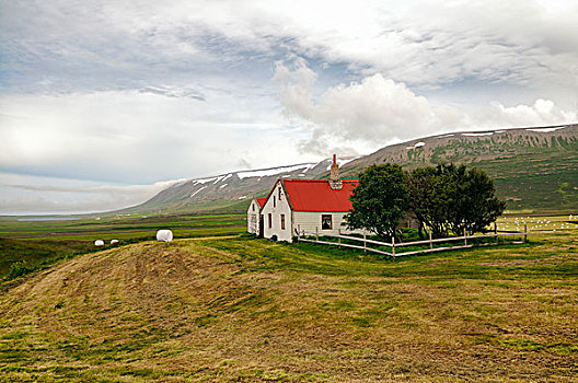 空,农舍,冰岛