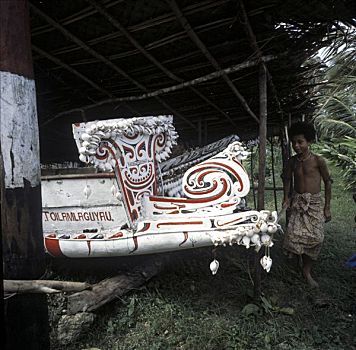 独木舟,乡村,岛屿,巴布亚新几内亚