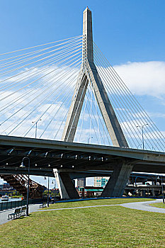 桥,公园,波士顿