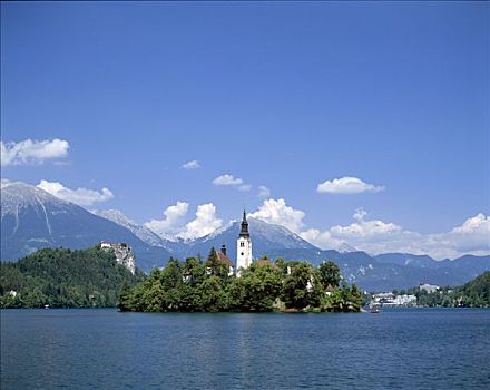 布莱德湖,圣母升天大教堂,朱利安阿尔卑斯,流血,区域,斯洛文尼亚