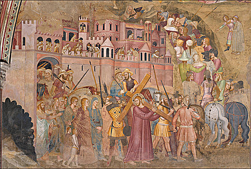 耶稣,十字架,壁画,艺术家,佛罗伦萨