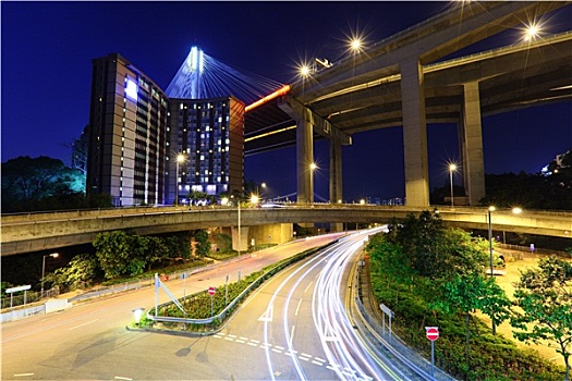 交通,小路,香港,夜晚