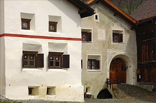 恩加丁,房子,瓜达,瑞士
