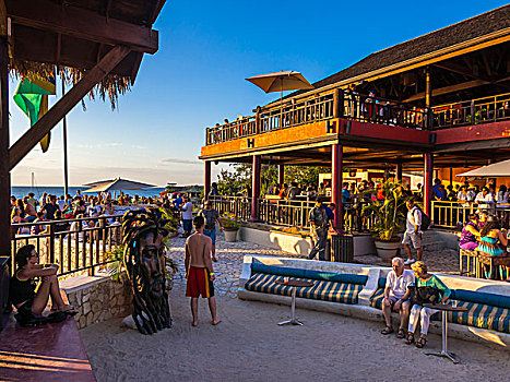 咖啡,位置,海滩,尼格瑞尔,区域,牙买加,北美