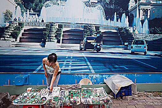 越南,胡志明市,街头摊贩