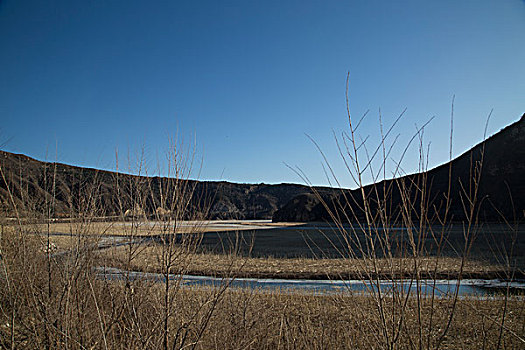 山,山路,弯道,冬天