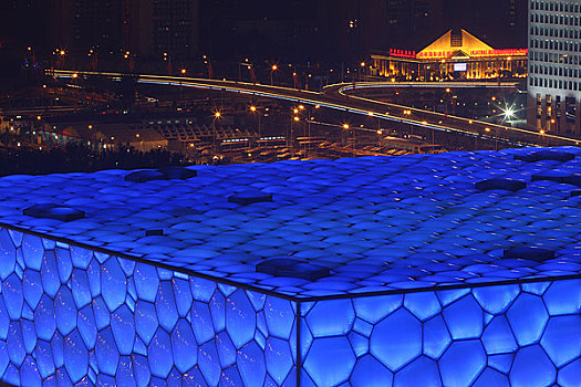 奥运场馆－水立方夜景
