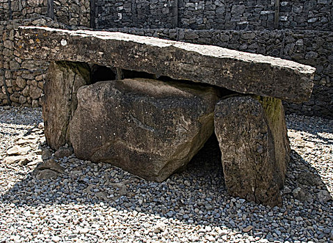 爱尔兰,卡洛莫尔,古老,巨石,石头,墓地