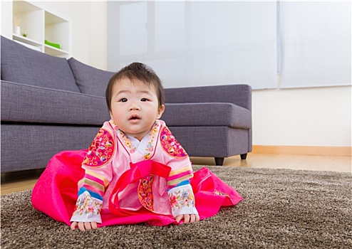 传统,韩国人,婴护,地毯