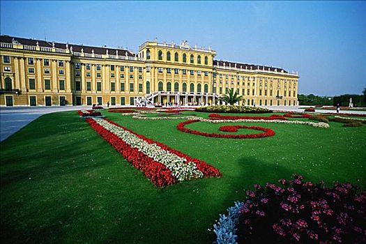 花园,正面,宫殿,美泉宫,维也纳,奥地利