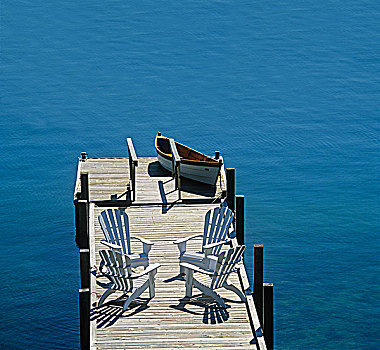 码头,草坪椅,切斯特,新斯科舍省,加拿大