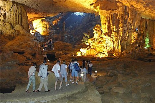 洞穴,下龙湾,越南
