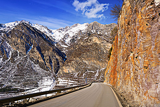 道路,比利牛斯山脉,韦斯卡,西班牙