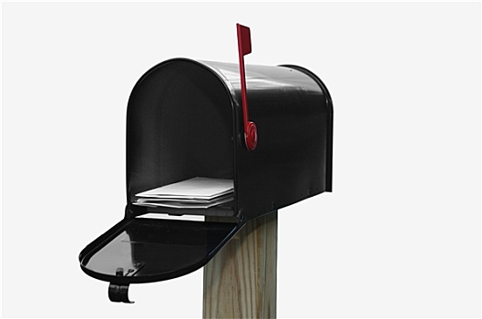 打开,邮筒,邮件