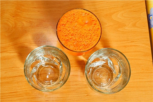 胡萝卜汁,玻璃
