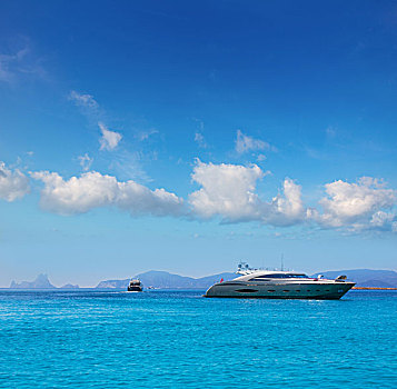 福门特拉岛,船,伊比萨岛,背景,巴利阿里群岛