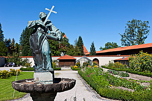 方济各会修道院,花园,斯瓦比亚,巴伐利亚,德国,欧洲