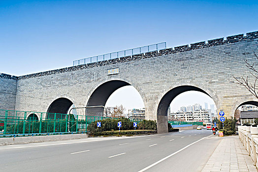 江苏省南京市明城墙长干门建筑景观