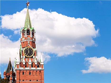 钟楼,莫斯科,克里姆林宫,白云
