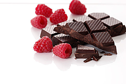 黑巧克力,树莓