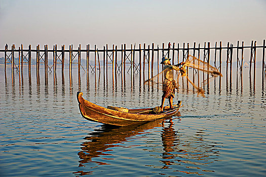 湖,缅甸,亚洲